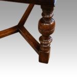 Large oak extending refectory table - Image 4