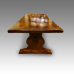 Large oak refectory dining table - Image 9