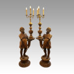 Large pair of Venetian Walnut candelabra - Image 13