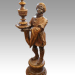 Large pair of Venetian Walnut candelabra - Image 3