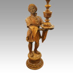 Large pair of Venetian Walnut candelabra - Image 4