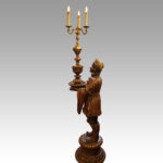Large pair of Venetian Walnut candelabra - Image 8