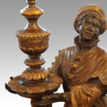 Large pair of Venetian Walnut candelabra - Image 2