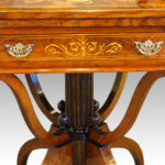 Late Victorian inlaid rosewood envelope card table - Image 8