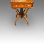 Late Victorian inlaid rosewood envelope card table - Image 2