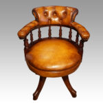 Late Victorian revolving desk chair - Image 2