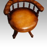 Late Victorian revolving desk chair - Image 4