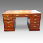 Late Victorian walnut pedestal desk Now Sold