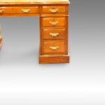 Late Victorian walnut pedestal desk Now Sold - Image 7