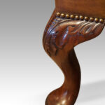 Queen Anne style leather wingchair - Image 6