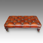 Large leather banquet stool
