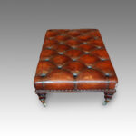 Large leather banquet stool - Image 6
