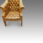 Georgian style leather library chair - Image 2