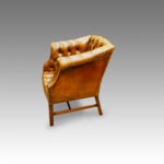 Georgian style leather library chair - Image 3