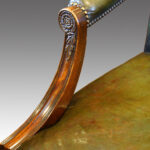 Leather revolving desk chair - Image 2