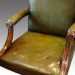 Leather revolving desk chair - Image 8