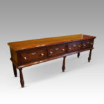 Long Antique oak dresser base - Image 10