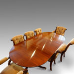 Georgian style mahogany twin pillar dining table NOW SOLD - Image 4