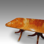 Mahogany Georgian style 3 pillar dining table - Image 5
