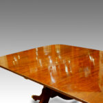 Mahogany Georgian style 3 pillar dining table - Image 7