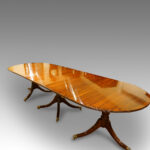 Regency style mahogany 3 pillar dining table Now Sold - Image 4