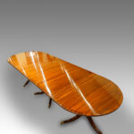 Regency style mahogany 3 pillar dining table Now Sold