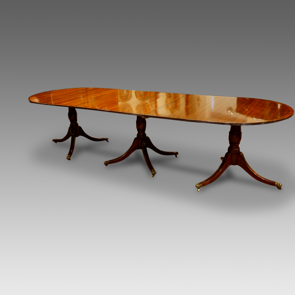 Mahogany-3-pillar-dining-table3.jpg 12 seat mahogany 3 pillar dining table Now Sold - Image 1