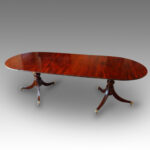 Mahogany pedestal dining table