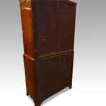 Mahogany bow fronted small linen press - Image 10