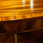 Mahogany bow fronted small linen press - Image 8