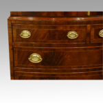 Mahogany bow fronted small linen press - Image 7