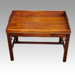 Mahogany butlers' tray on stand