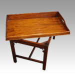Mahogany butlers' tray on stand - Image 5