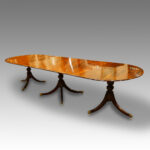 Edwardian 12 seat triple pillar dining table Now Sold