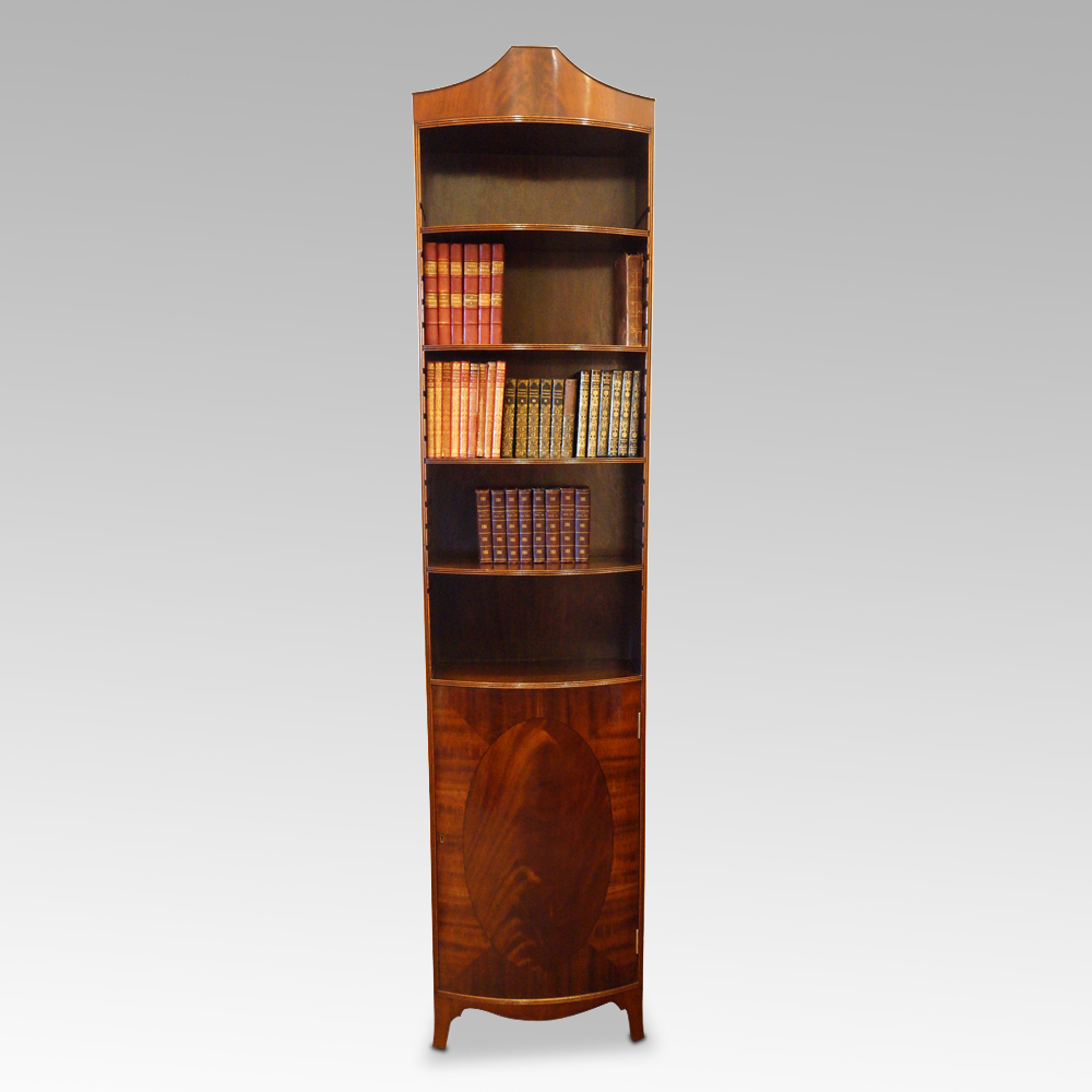 Mahogany-open-bookcase.jpg Mahogany open bookcase - Image 1