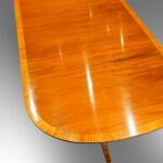 Mahogany triple pillar dining table of the Georgian style - Image 4