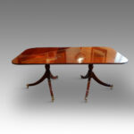 Regency style twin pillar dining table - Image 4