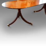 Mahogany twin pillar dining table - Image 4