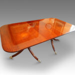 Regency style twin pillar dining table - Image 6