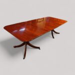 Mahogany twin pillar dining table - Image 6