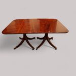 Mahogany twin pillar dining table - Image 3