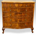 Maple & co walnut serpentine chest of drawers - Image 9