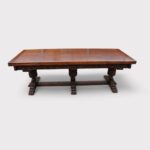 Massive oak refectory draw leaf table - Image 2