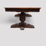 Massive oak refectory draw leaf table - Image 4