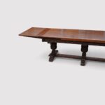 Massive oak refectory draw leaf table - Image 7