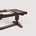 Massive oak refectory draw leaf table - Image 5