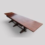 Massive oak refectory draw leaf table - Image 3