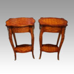 Matched pair of Antique French side tables - Image 3