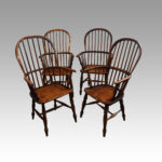 Set of 4 Antique stick back armchairs
