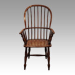 Set of 4 Antique stick back armchairs - Image 7